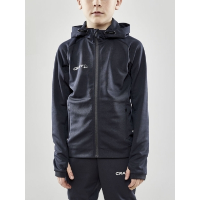 Craft Training Jacket Evolve Hood - durable mid-layer hooded jacket made of stretch material - asphalt grey children