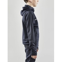 Craft Training Jacket Evolve Hood - durable mid-layer hooded jacket made of stretch material - asphalt grey children