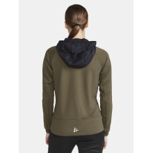 Craft Training Jacket Extend Full Zip (with zipper pockets, elastic material) khaki green Women