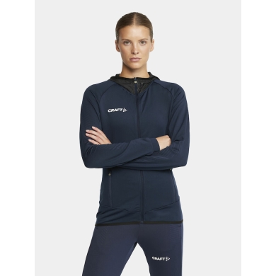 Craft Training Jacket Extend Full Zip (with zipper pockets, elastic material) navy blue Women