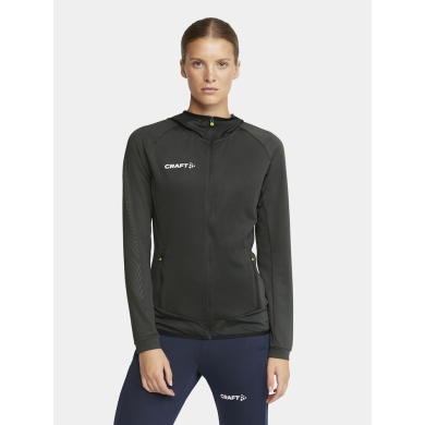 Craft Training Jacket Extend Full Zip (with zipper pockets, elastic material) asphalt grey Women