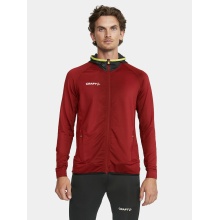 Craft Training Jacket Extend Full Zip (with zipper pockets, elastic material) burgundy Men