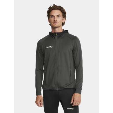 Craft Training Jacket Extend Full Zip (with zipper pockets, elastic material) asphalt grey Men