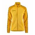 Craft Sport Training Jacket Squad 2.0 Full Zip (with side pockets, elastic functional material) yellow Women