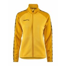 Craft Sport Training Jacket Squad 2.0 Full Zip (with side pockets, elastic functional material) yellow Women