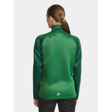 Craft Sport Training Jacket Squad 2.0 Full Zip (with side pockets, elastic functional material) green Women