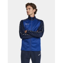 Craft Sport Training Jacket Squad 2.0 Full Zip (with side pockets, elastic functional material) cobalt blue Men