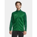 Craft Sport Training Jacket Squad 2.0 Full Zip (with side pockets, elastic functional material) green Men