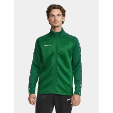 Craft Sport Training Jacket Squad 2.0 Full Zip (with side pockets, elastic functional material) green Men