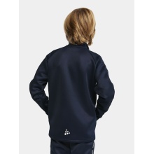 Craft Sport Training Jacket Squad 2.0 Full Zip (with side pockets, elastic functional material) navy blue Children