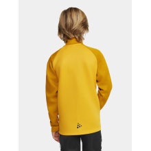 Craft Sport Training Jacket Squad 2.0 Full Zip (with side pockets, elastic functional material) yellow Children