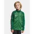 Craft Sport Training Jacket Squad 2.0 Full Zip (with side pockets, elastic functional material) green Kids