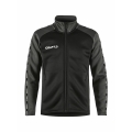 Craft Sport Training Jacket Squad 2.0 Full Zip (with side pockets, elastic functional material) black/grey Kids