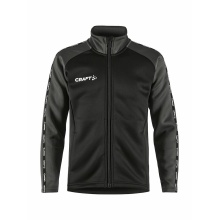 Craft Sport Training Jacket Squad 2.0 Full Zip (with side pockets, elastic functional material) black/grey Kids