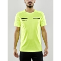 Craft Sport T-shirt Evolve Referee (rec. Polyester, Mesh Inserts) neon yellow Men