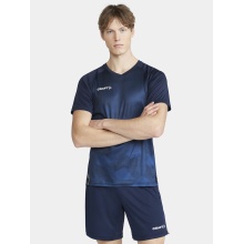 Craft Sport T-shirt (Jersey) Premier Fade Jersey (rec. Polyester, V-neck) navy blue Men