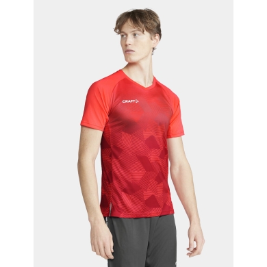 Craft Sport T-shirt (Jersey) Premier Fade Jersey (rec. Polyester, V-neck) orange/red Men