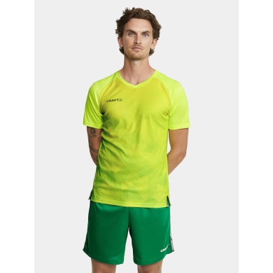 Craft Sport T-shirt (Jersey) Premier Fade Jersey (rec. Polyester, V-neck) lime green Men