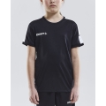 Craft Sport T-shirt Progress Practice (100% Polyester) black/white Kids