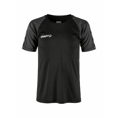 Craft Sport T-shirt Squad 2.0 Contrast Jersey (high elasticity, comfortable fit) black/grey Children