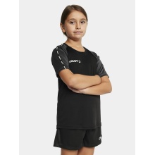 Craft Sport T-shirt Squad 2.0 Contrast Jersey (high elasticity, comfortable fit) black/grey Children