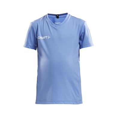 Craft Sport T-shirt (Jersey) Squad Solid - loose fit, quick-drying - light blue Kids