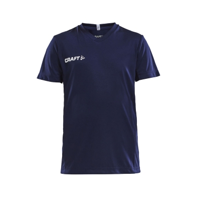 Craft Sport T-shirt (Jersey) Squad Solid - loose fit, quick-drying - navy blue Kids