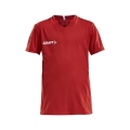 Craft Sport T-shirt (Jersey) Squad Solid - loose fit, quick-drying - red Kids