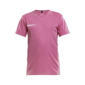 Craft Sport T-shirt (Jersey) Squad Solid - loose fit, quick-drying - pink Kids