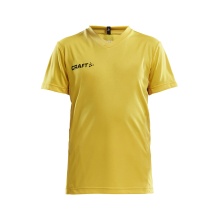 Craft Sport T-shirt (Jersey) Squad Solid - loose fit, quick-drying - yellow Kids