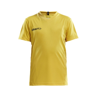 Craft Sport T-shirt (Jersey) Squad Solid - loose fit, quick-drying - yellow Kids