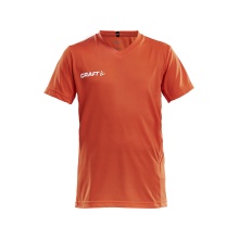 Craft Sport T-shirt (Jersey) Squad Solid - loose fit, quick-drying - orange Kids