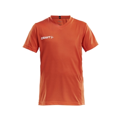 Craft Sport T-shirt (Jersey) Squad Solid - loose fit, quick-drying - orange Kids