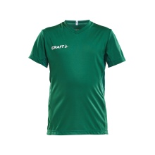 Craft Sport T-shirt (Jersey) Squad Solid - loose fit, quick-drying - green Kids