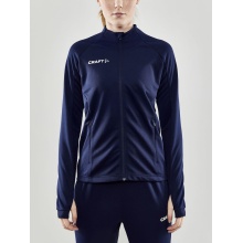 Craft Training Jacket Evolve Full Zip - durable mid-layer jacket made of stretch material - navy blue Women