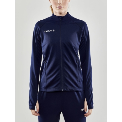 Craft Training Jacket Evolve Full Zip - durable mid-layer jacket made of stretch material - navy blue Women