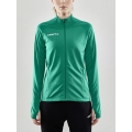 Craft Training Jacket Evolve Full Zip - durable mid-layer jacket made of stretch material - green Women