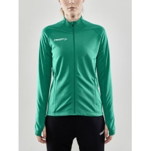 Craft Training Jacket Evolve Full Zip - durable mid-layer jacket made of stretch material - green Women