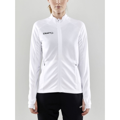 Craft Training Jacket Evolve Full Zip - durable mid-layer jacket made of stretch material - white Women