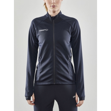 Craft Training Jacket Evolve Full Zip - durable mid-layer jacket made of stretch material - dark grey Women