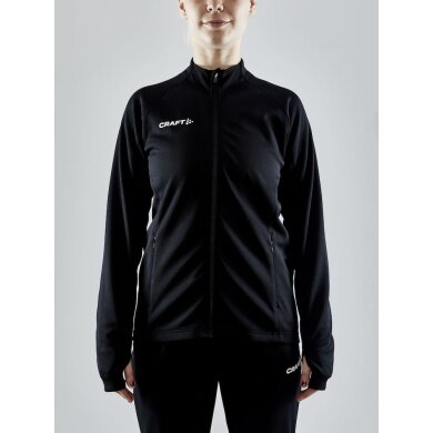 Craft Training Jacket Evolve Full Zip - durable mid-layer jacket made of stretch material - black Women