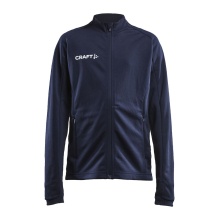 Craft Training Jacket Evolve Full Zip - durable mid-layer jacket made of stretch material - navy blue children