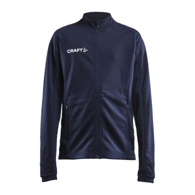 Craft Training Jacket Evolve Full Zip - durable mid-layer jacket made of stretch material - navy blue children