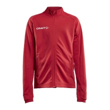 Craft Training Jacket Evolve Full Zip - durable mid-layer jacket made of stretch material - red children