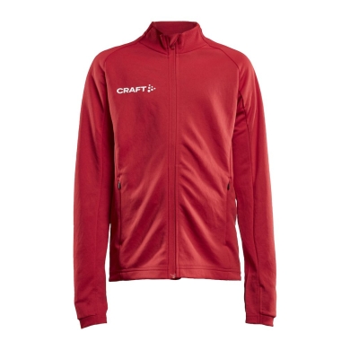 Craft Training Jacket Evolve Full Zip - durable mid-layer jacket made of stretch material - red children