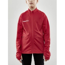 Craft Training Jacket Evolve Full Zip - durable mid-layer jacket made of stretch material - red children