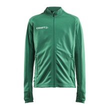 Craft Training Jacket Evolve Full Zip - durable mid-layer jacket made of stretch material - green Kids