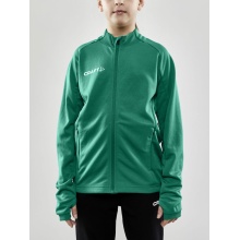 Craft Training Jacket Evolve Full Zip - durable mid-layer jacket made of stretch material - green Kids