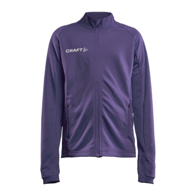 Craft Training Jacket Evolve Full Zip - durable mid-layer jacket made of stretch material - purple children