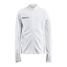 Craft Training Jacket Evolve Full Zip - durable mid-layer jacket made of stretch material - white children